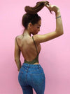 Backless Spaghetti-neck Bodysuits