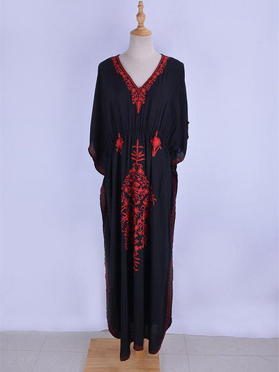 Embroidered Vacation Long Dress