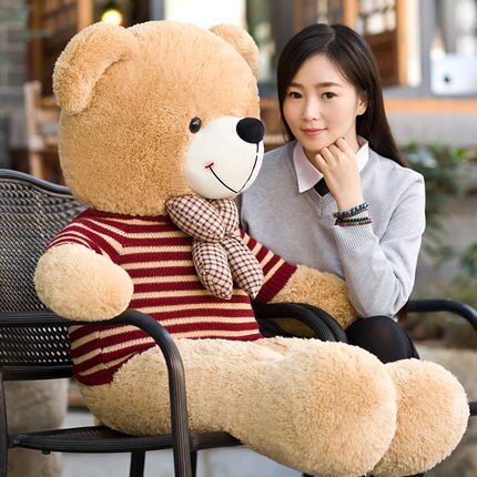 1PC Large Teddy Bear Plush Toy Lovely Giant Bear Huge Stuffed Soft Dolls Kids Toy Birthday Gift For Girlfriend