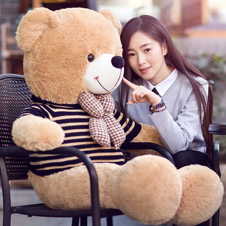 1PC Large Teddy Bear Plush Toy Lovely Giant Bear Huge Stuffed Soft Dolls Kids Toy Birthday Gift For Girlfriend