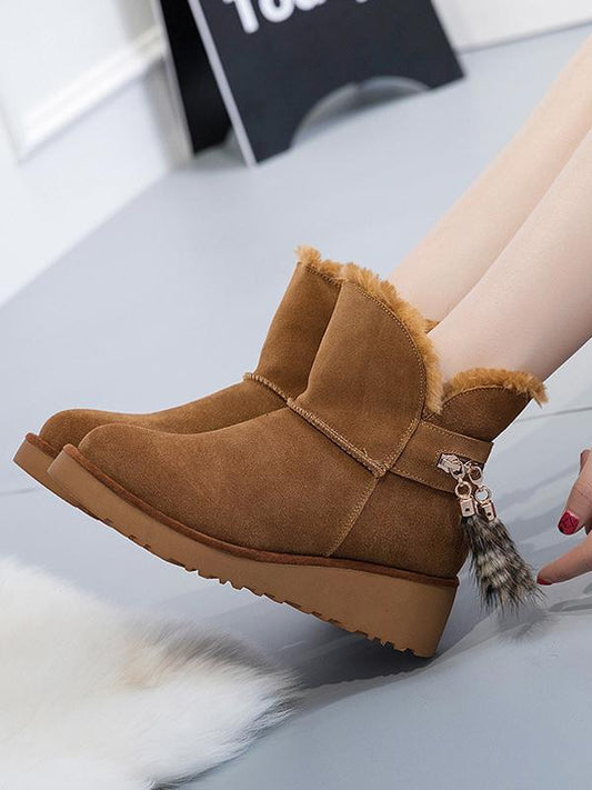 Autumn And Winter Wedges Snow Boots