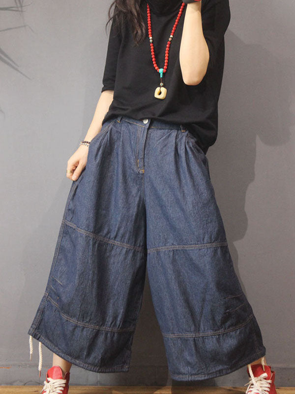 LOOSE WIDE-LEG JEAN PANTS