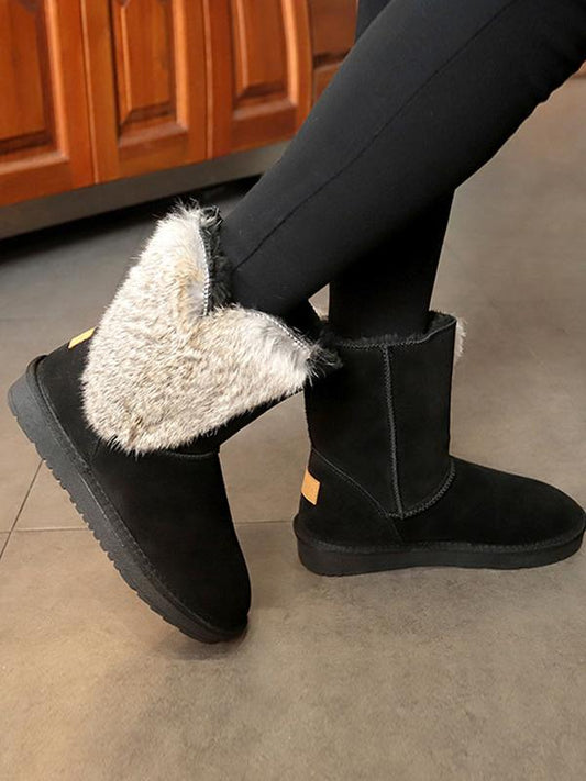 Flat Bottom Fur Snow Boots Uggs