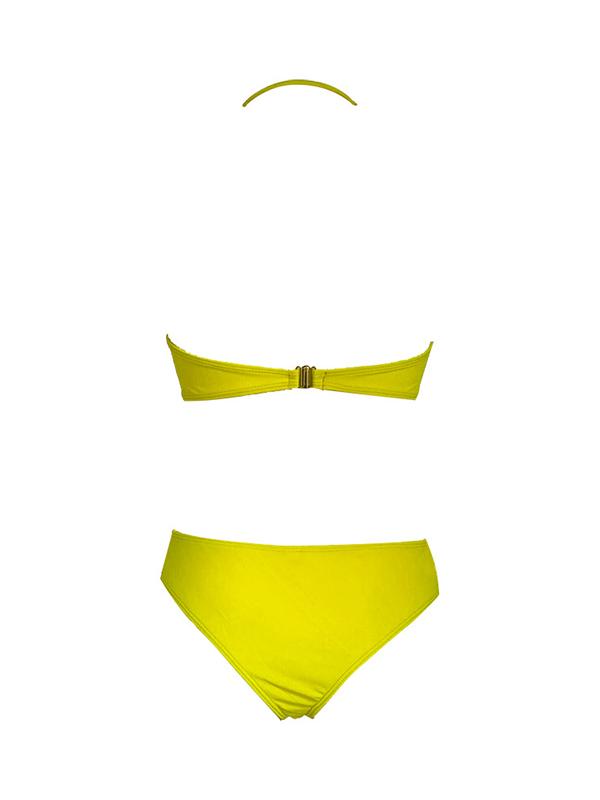 Sexy V-Neck Metaspaghetti-Neck Backless Bikini Swimsuit