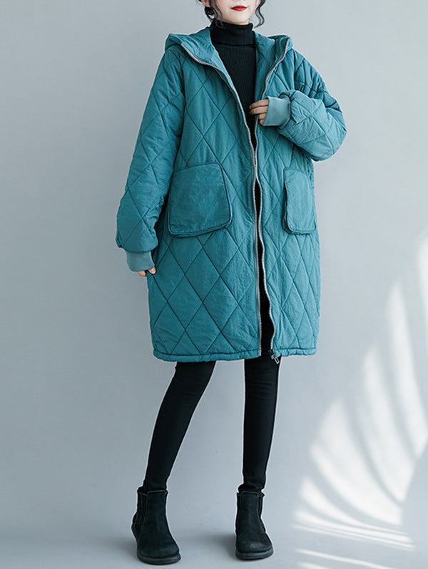 Original Solid Hooded Down Coat