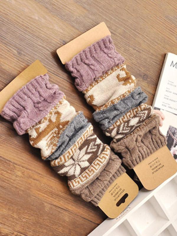 Bohemia Knitting Over Knee-high 4 Colors Leg Warmer Stocking