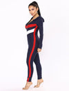 Hooded Zipper Long Sleeve Jumpsuits