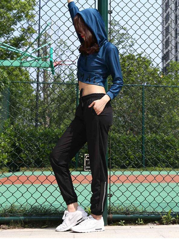 Mesh Drawstring Track Pants