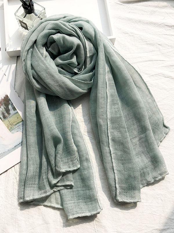 Pure Color Cotton Soft Shawl Scarf