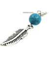 Bead&Leaf Pattern Turquoise Earrings Accessories