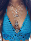 2PCS Moon&Eleghant Alloy Necklaces Accessories