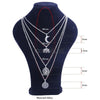 2PCS Moon&Eleghant Alloy Necklaces Accessories