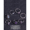 3 Sets 7pcs Vintage Carved Hollow Rings Accessories