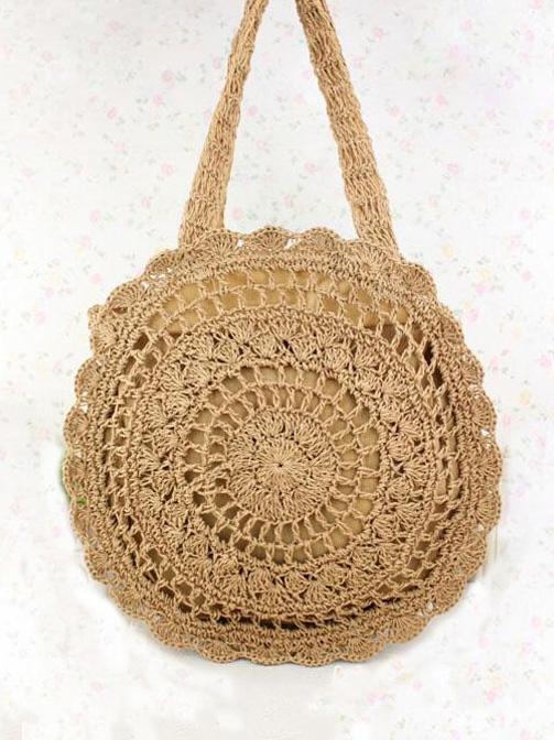 Crochetting Flower Knitting Bohemia Bag