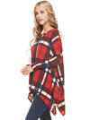 Asymmetric Loose Plaid Blouses&Shirts Top