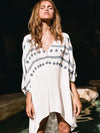 Asymmetric Printed Cover-Ups Swimwear