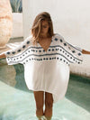 Asymmetric Printed Cover-Ups Swimwear