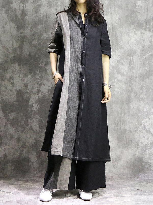 Irregular Trendy Long Suit from Classical Material