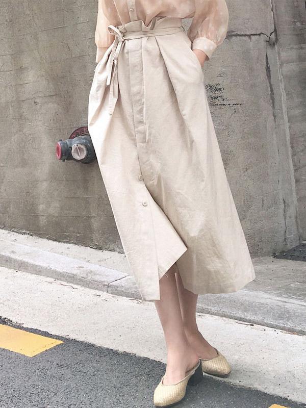 Fashion Long Split Original Soft Skirts in Three Colors