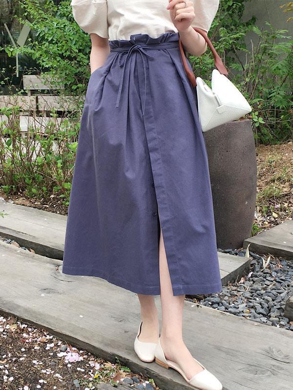 Fashion Long Split Original Soft Skirts in Three Colors