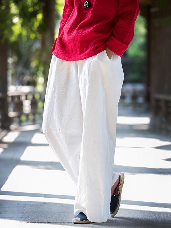 Casual Long Loosen Linen Pants in Different Colors