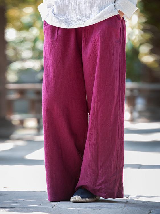 Casual Long Loosen Linen Pants in Different Colors