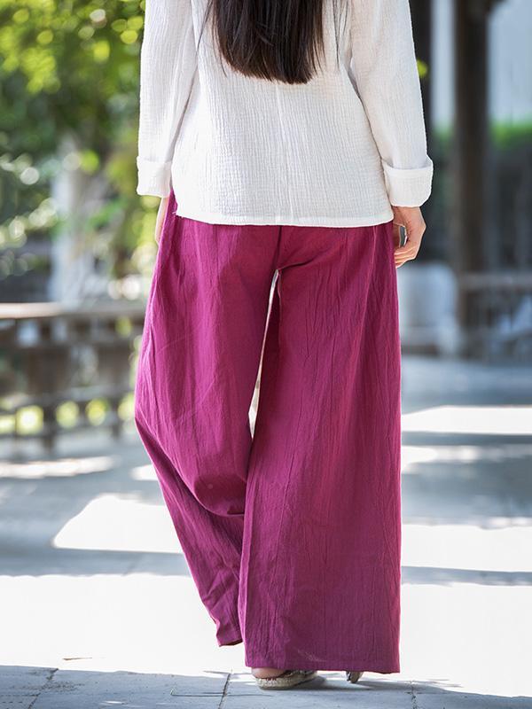 Casual Long Loosen Linen Pants in Different Colors