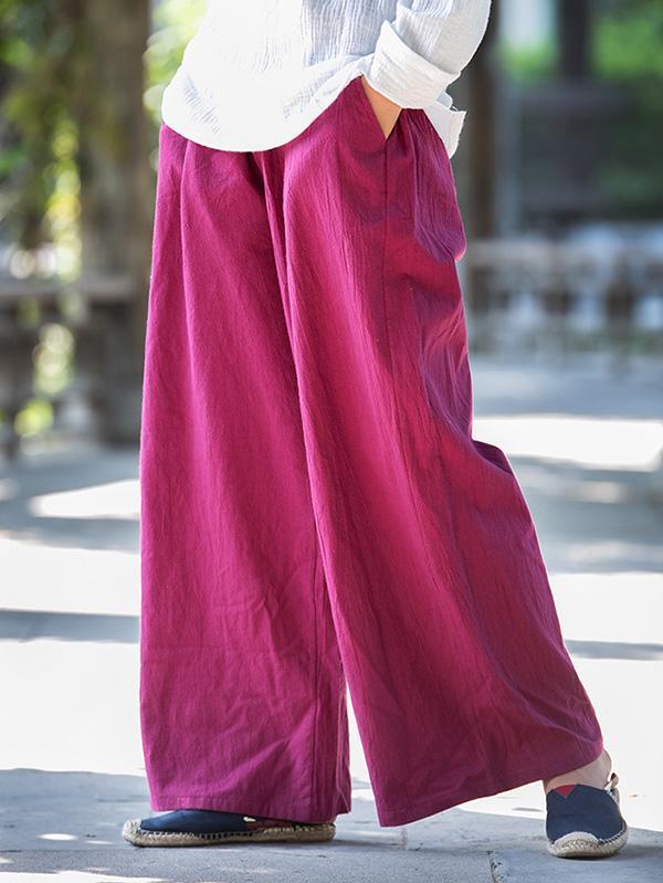 Casual Long Loosen Linen Pants in Different Colors