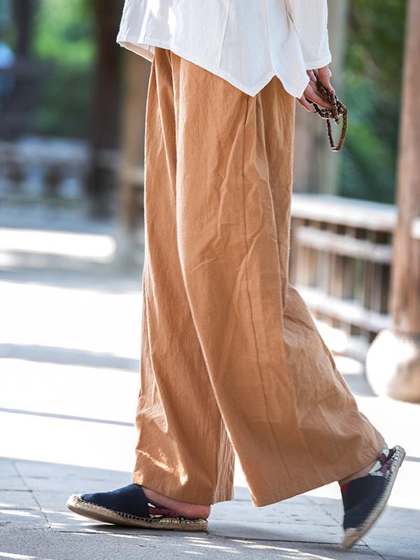 Casual Long Loosen Linen Pants in Different Colors