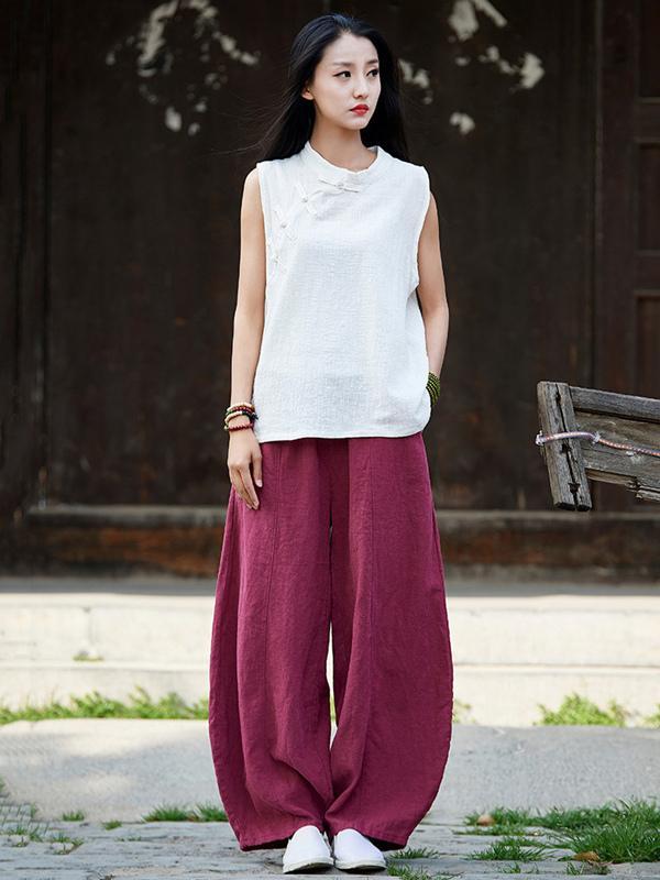 Casual Woman Style Pants in Navy Color