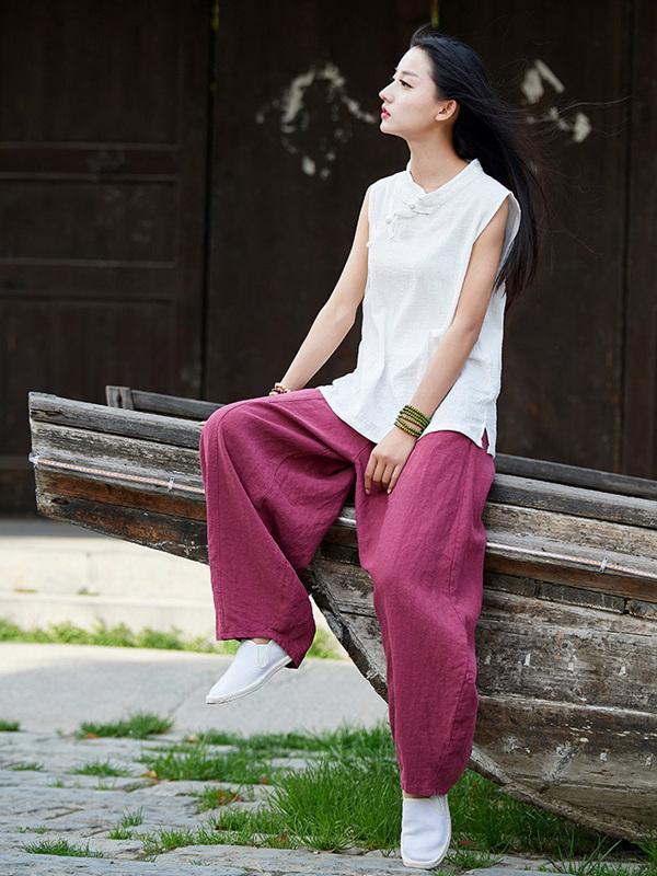 Casual Woman Style Pants in Navy Color