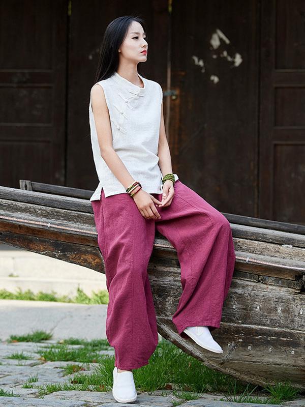 Casual Woman Style Pants in Navy Color