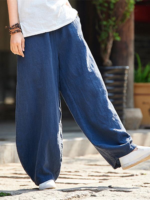 Casual Woman Style Pants in Navy Color