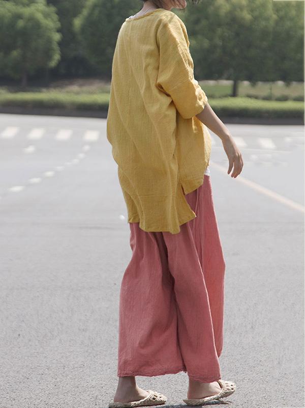 Loose Comfortable Deep Pink Pants