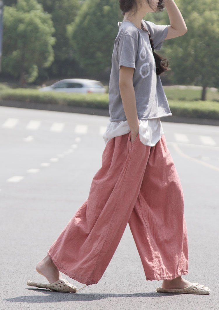 Loose Comfortable Deep Pink Pants