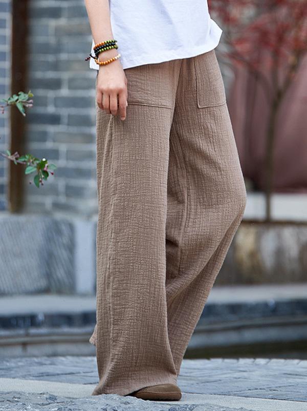 Comfortable Double Slubbed Gauze Pants