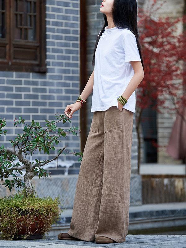 Comfortable Double Slubbed Gauze Pants