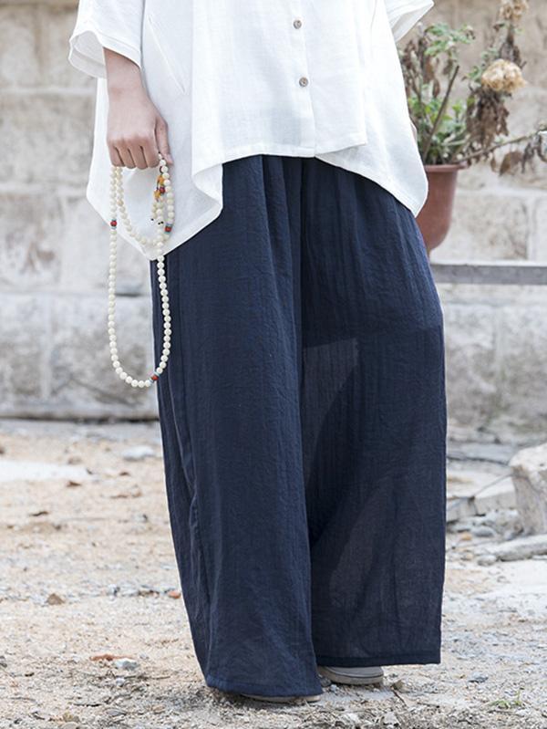 Super loose Linen Cotton Simple Pants