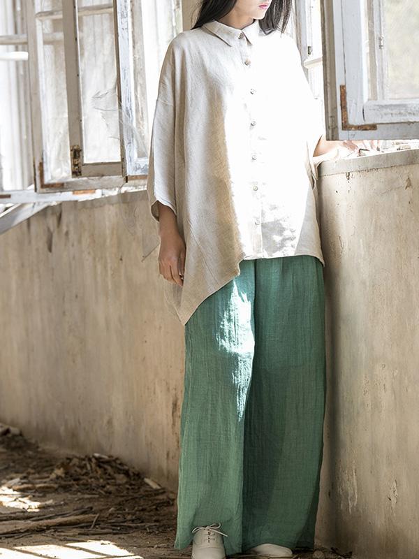 Super loose Linen Cotton Simple Pants