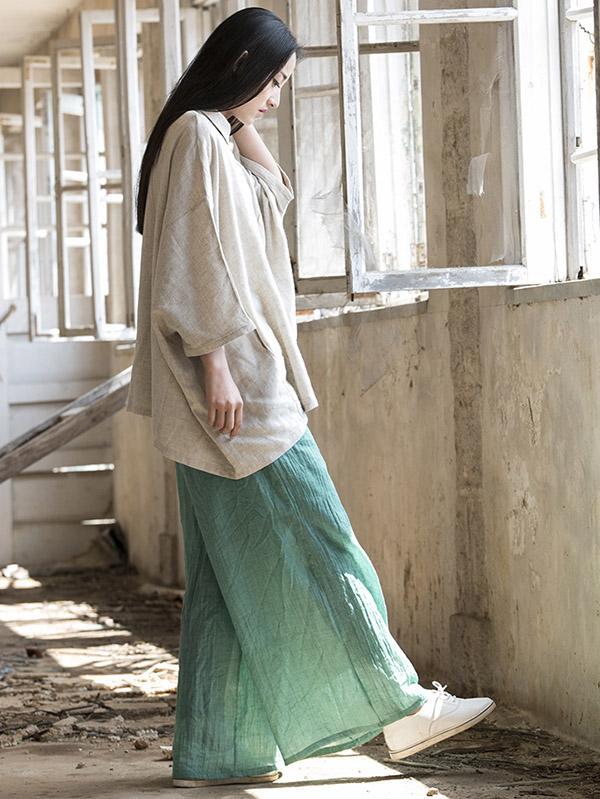 Super loose Linen Cotton Simple Pants