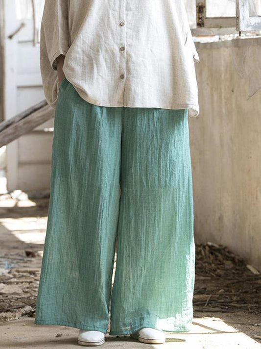 Super loose Linen Cotton Simple Pants