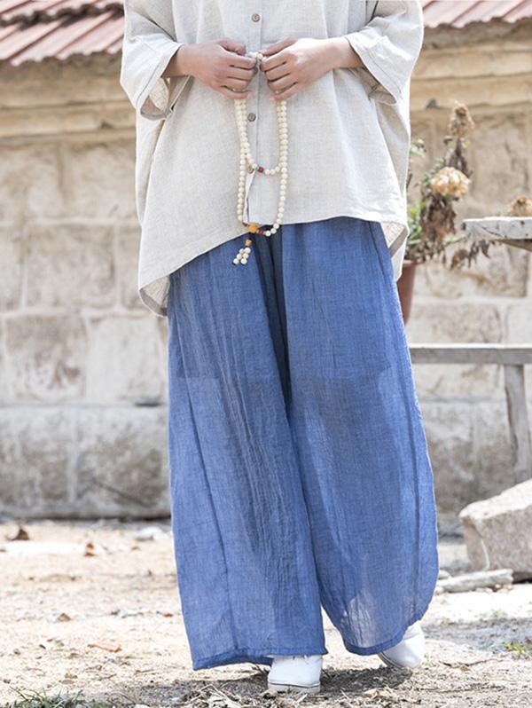 Super loose Linen Cotton Simple Pants