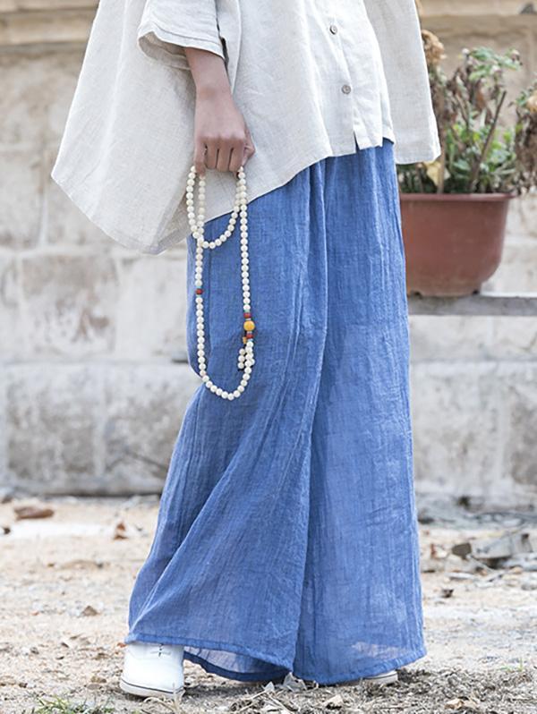 Super loose Linen Cotton Simple Pants