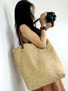 3 Colors Simple Literature Linen Shoulder Bag