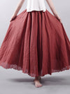 9Color Super Loose Linen Cotton Big Pendulum Skirt