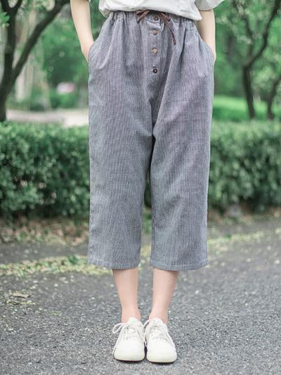 Comfortable Cropped Trousers Pants