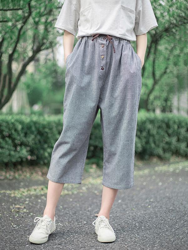 Comfortable Cropped Trousers Pants