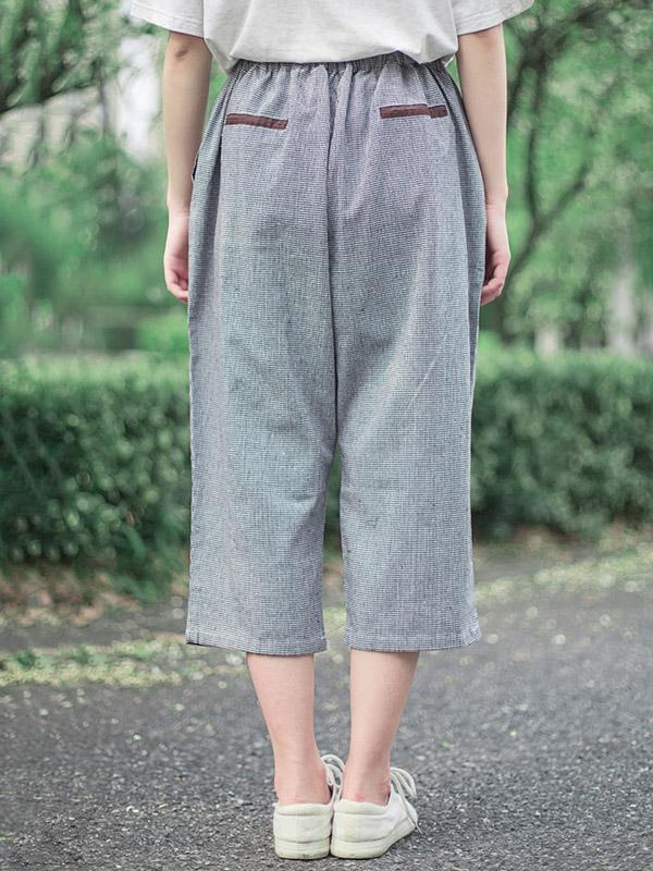 Comfortable Cropped Trousers Pants