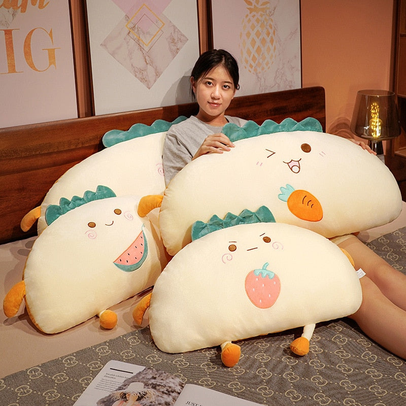 2022 Food Semicircle Toast Cake Plush Toy Cute Bread Stuffed Doll Soft Nap Sleep Pillow Sofa Bed Cushion Creative Birthday Gift