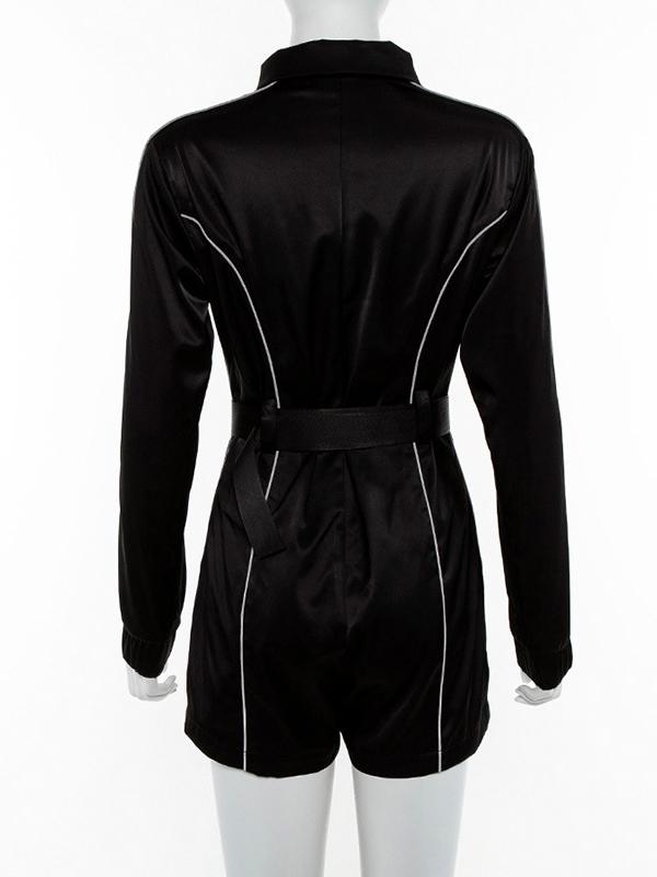 Athletic Long Sleeves With Belt Romper